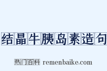 结晶牛胰岛素造句是什么意思的图片
